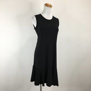 NIK & NASH Relaxed Fit Black Ruffle Hem Sleeveless Dress